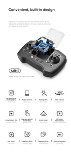 Foldable Pocket Drone with 360° HD Rotating Camera