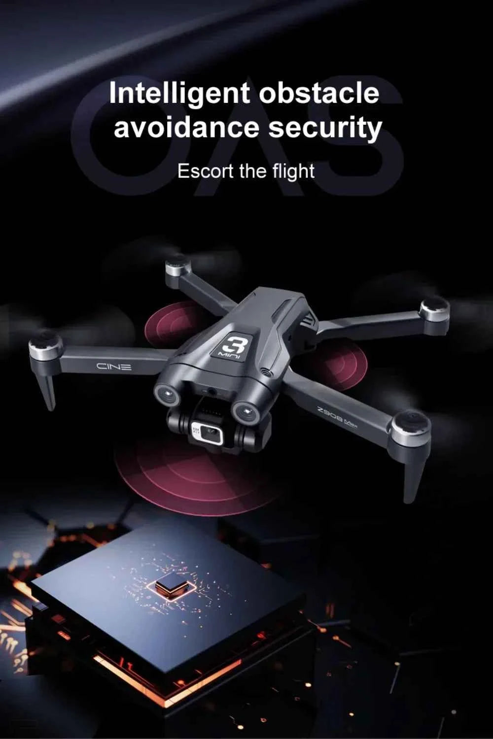 8K Professional GPS Drone with 3-Sided Obstacle Avoidance