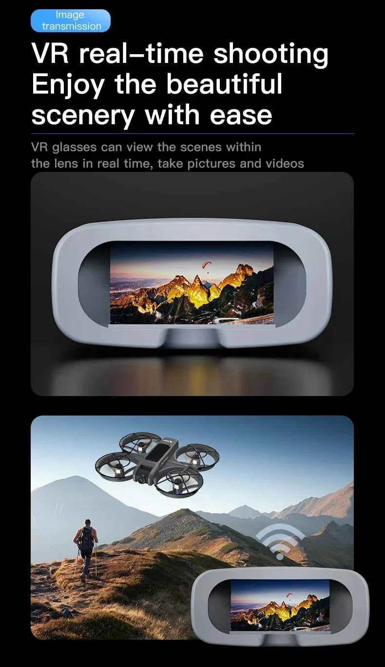 8K Professional Foldable Quadcopter with Screen & Brushless Motor