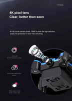 Foldable Pocket Drone with 360° HD Rotating Camera