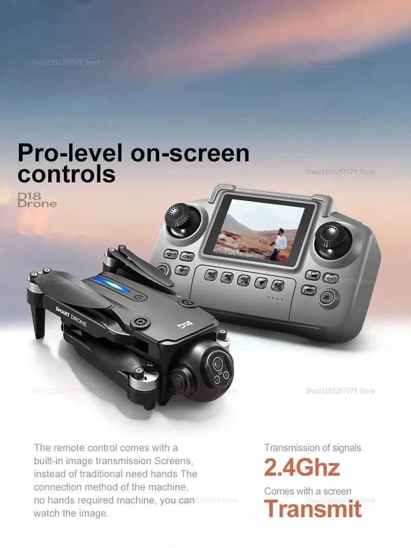 D18 Foldable Drone with 8K HD Dual Camera