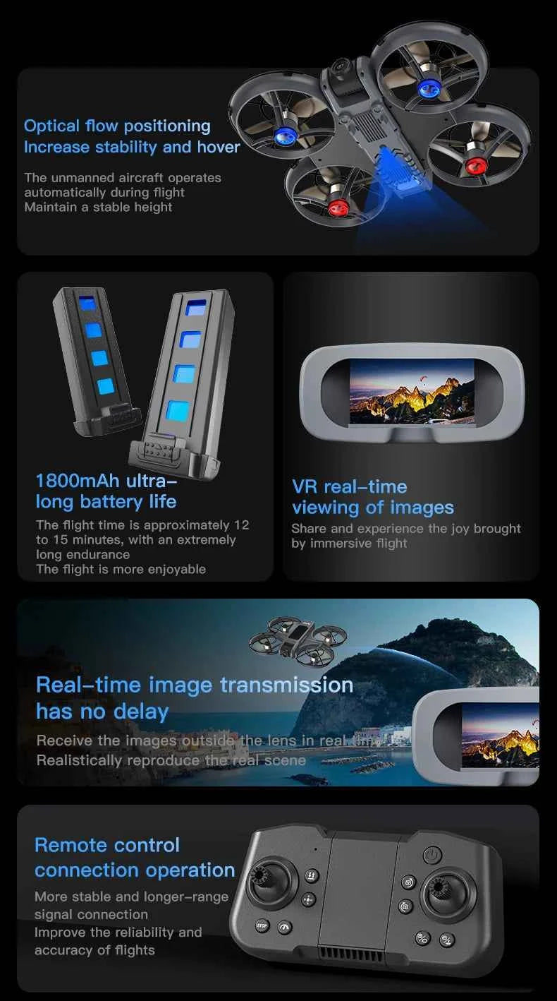 VR 8K Drone with Dual Camera & GPS