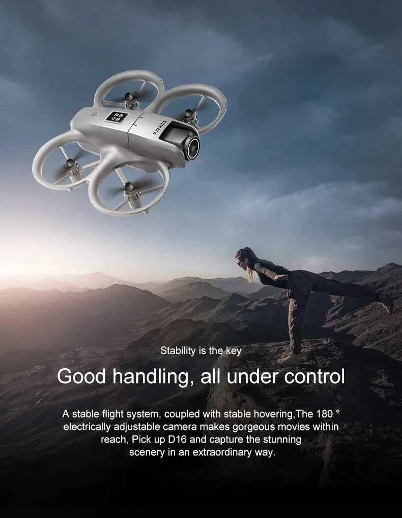 HD Dual Camera Drone with Optical Flow Obstacle Avoidance