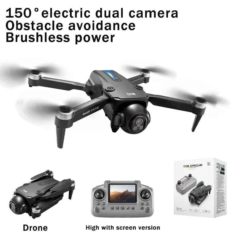 D18 Foldable Drone with 8K HD Dual Camera