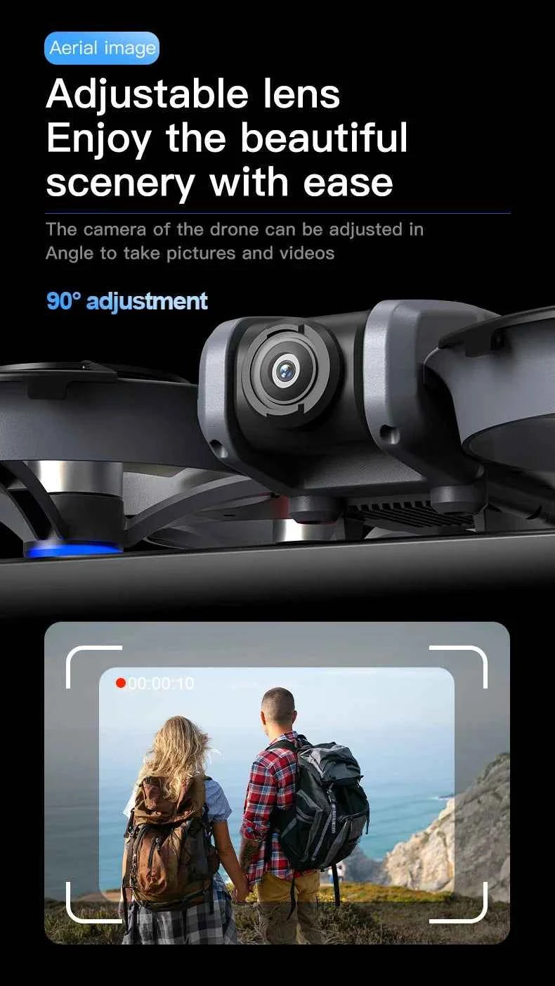 8K Professional Foldable Quadcopter with Screen & Brushless Motor