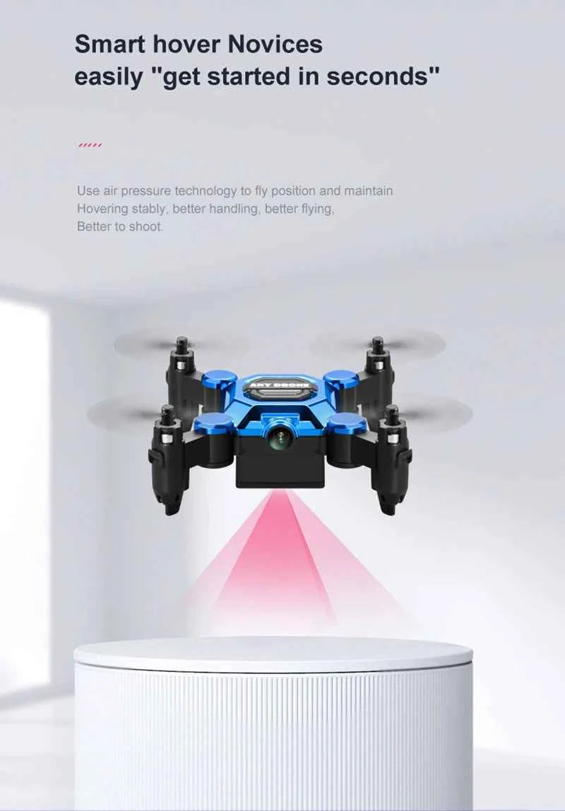 Foldable Pocket Drone with 360° HD Rotating Camera
