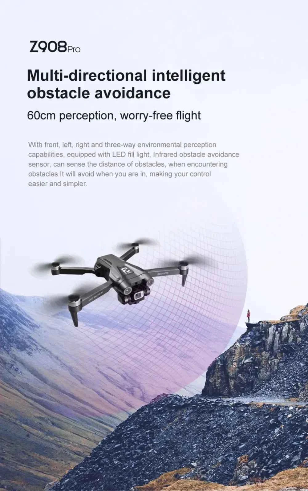 8K Professional GPS Drone with 3-Sided Obstacle Avoidance