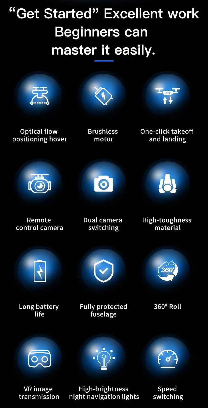 VR 8K Drone with Dual Camera & GPS