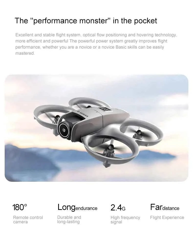 HD Dual Camera Drone with Optical Flow Obstacle Avoidance
